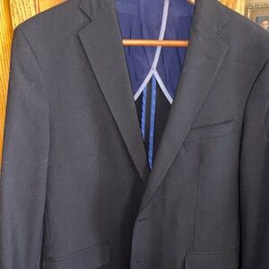 Cole Haan Grand Os Navy Blue Wool Blazer Size 42R